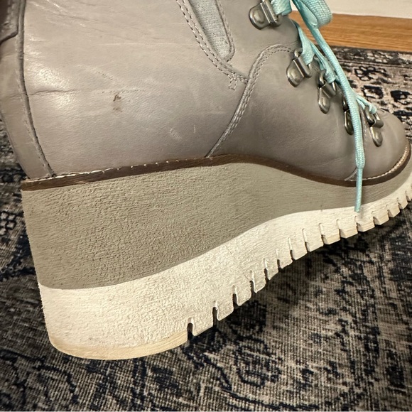 COLE HAAN Women’s 8 ZeroGrand Wedge Hiker Boots Ankle Slip On Lace Up - Picture 7 of 9